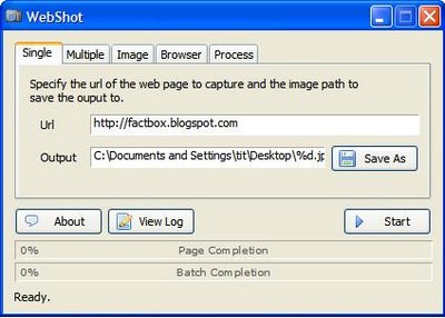 webshot Screenshot of WebShot application